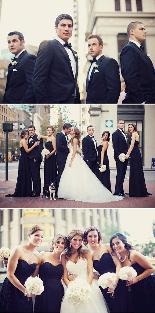 Black bridesmaid and the brides dress ideas