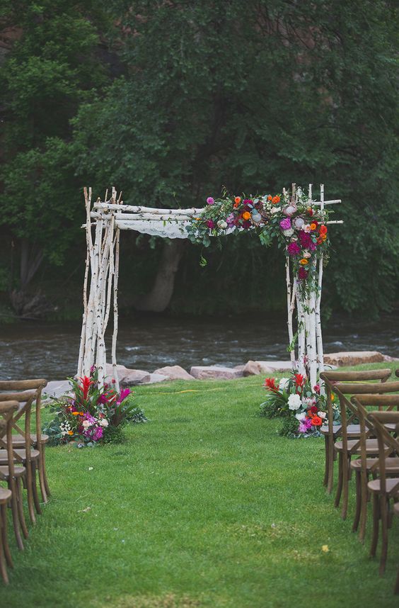 Bohemian wedding chuppahs photo by Harper Point