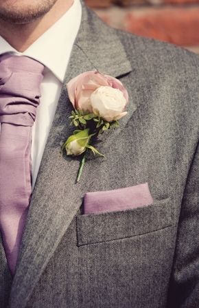 Groom Suit with Dusky Pink tie