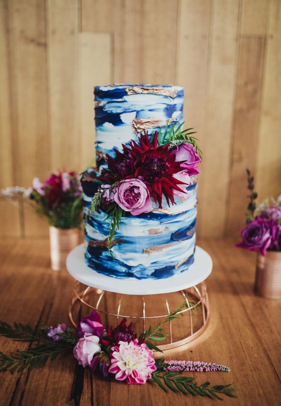 Indian Weddings Inspirations Blue Wedding Cake