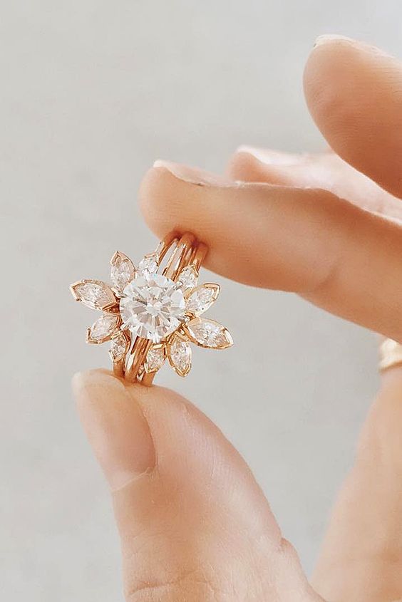 Rose gold engagement rings have a feminine and romantic look