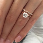 Rose gold solitaire engagement ring