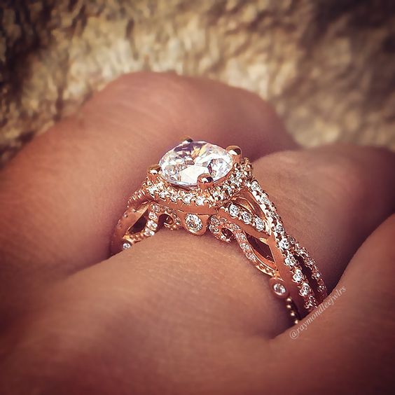 Verragio Insignia Rose gold engagement ring