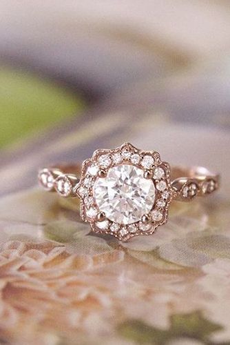 Vintage Rose Gold Engagement Rings