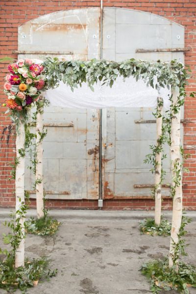 Woodland inspired ceremony Chuppah