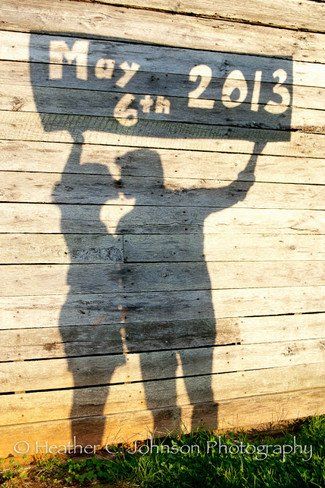 Cardboard Cut Out Shadow Save The Date Photo Idea