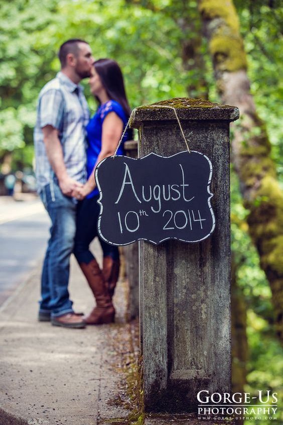 Chalkboard Sign Save The Date Ideas
