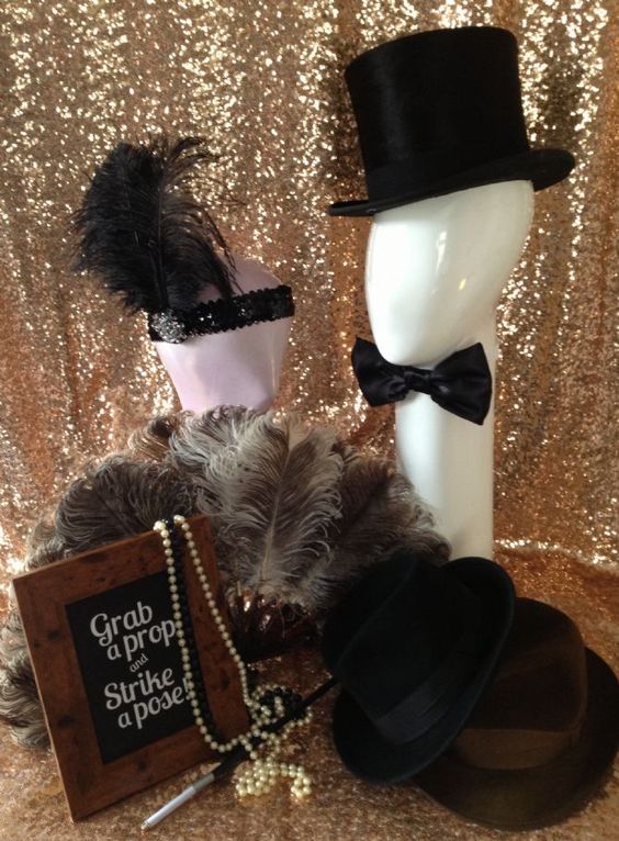 Great Gatsby inspired photobooth to have at your wedding or party that won t break your budget will