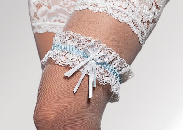 Kimberley Lace Wedding Garter with Bow Detail