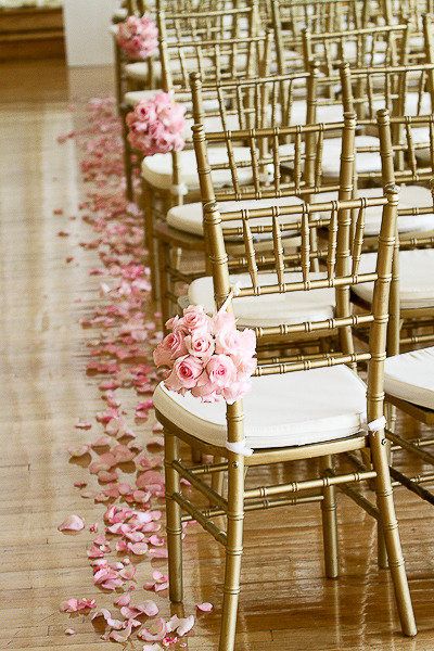 Pink & Simple - Elegant accents to your guests' chairs during your ceremony