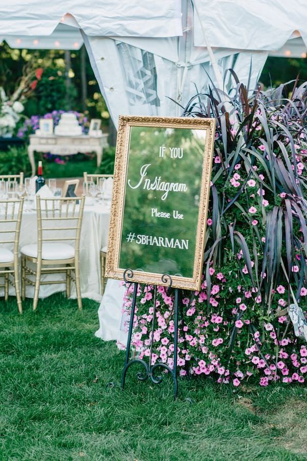 Skip Chalkboards, for a Glam wedding try Mirror Signs