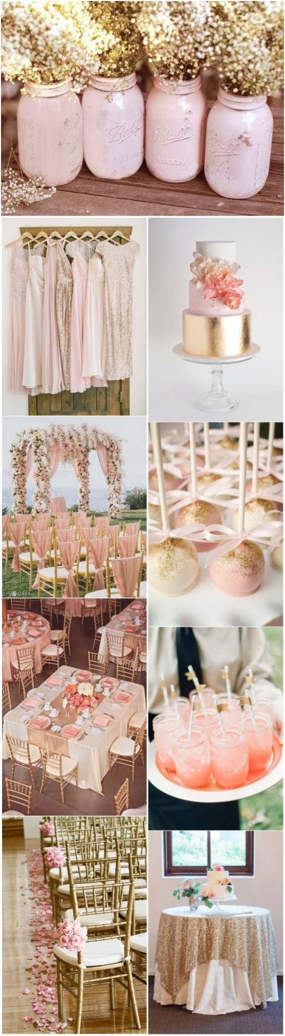 pink and gold wedding color ideas