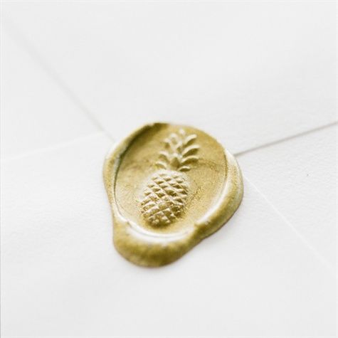 Gold Pineapple Wax Seal