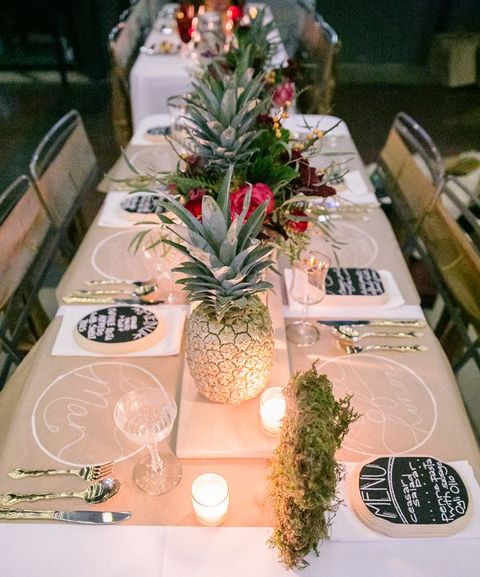 Modern Tropical Pineapple Wedding Ideas by Chloe