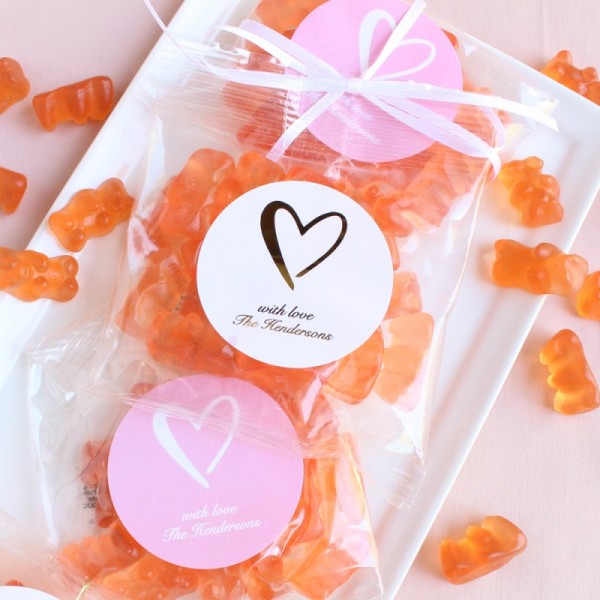 Personalized Bridal Champagne Gummy Bear Packets