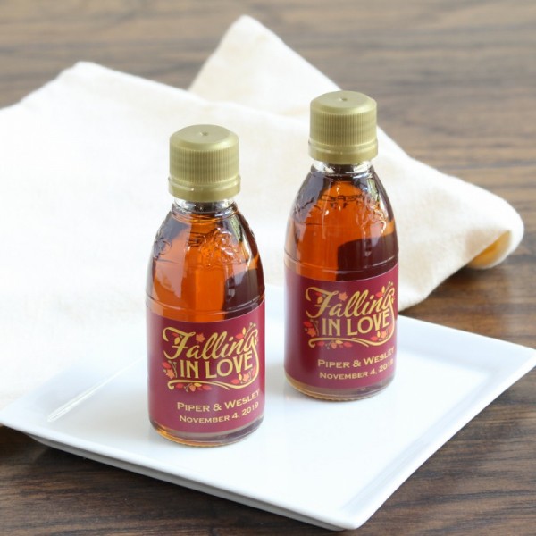 Personalized Maple Syrup Wedding Favor