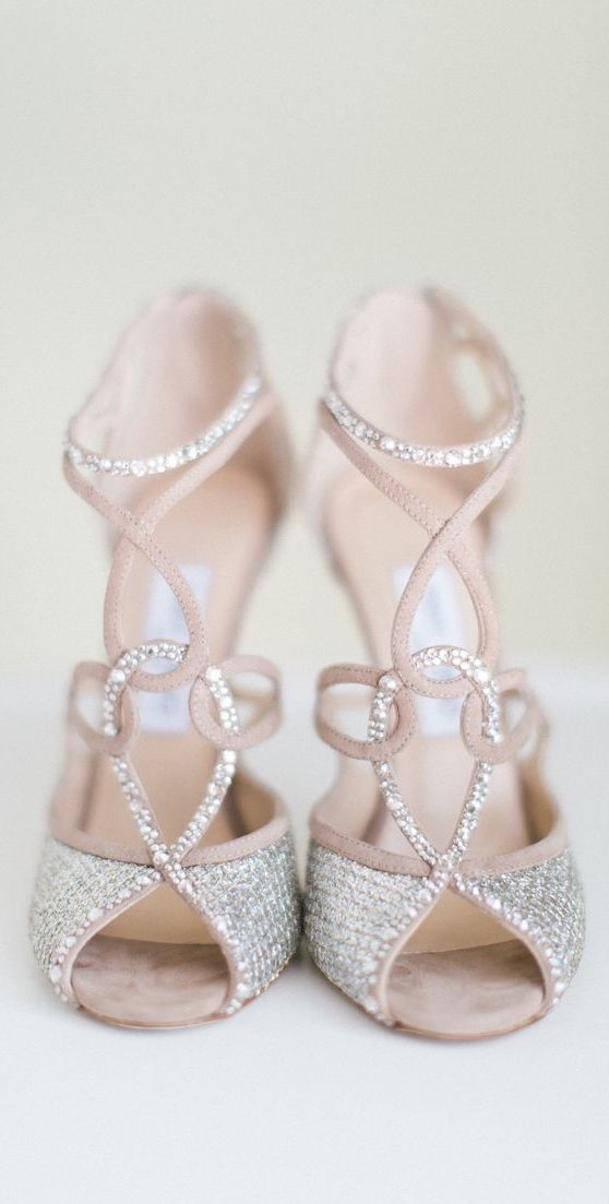 elegant nude wedding shoes