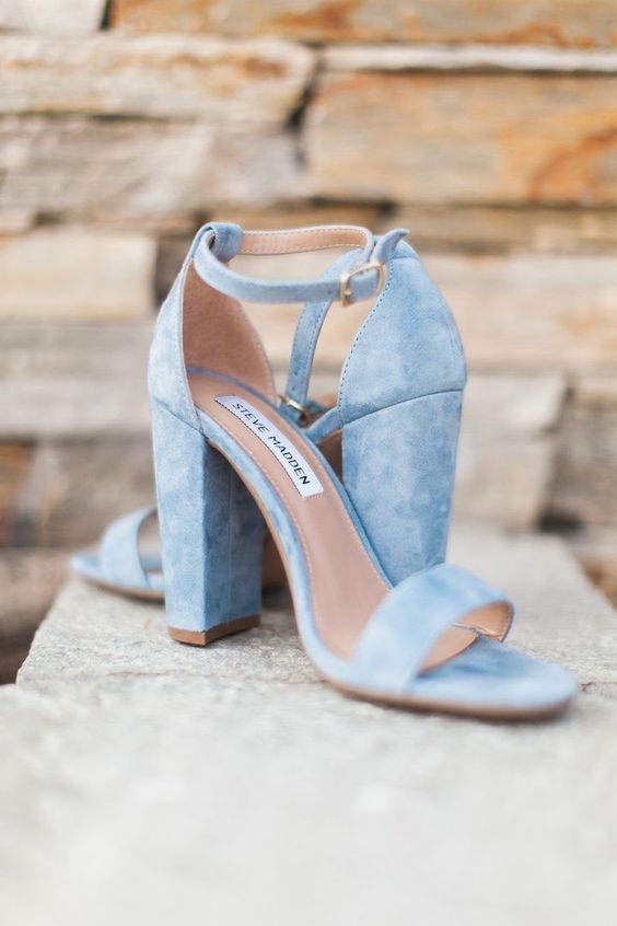 romantic blue wedding shoes
