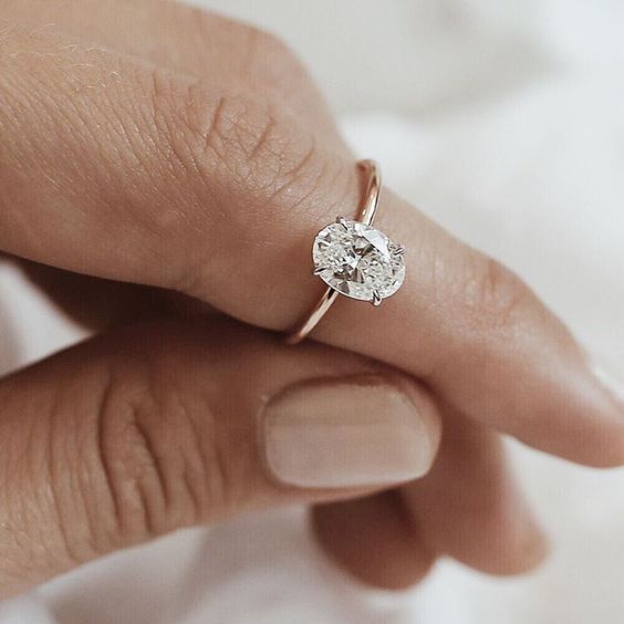 simple oval ring for engagement
