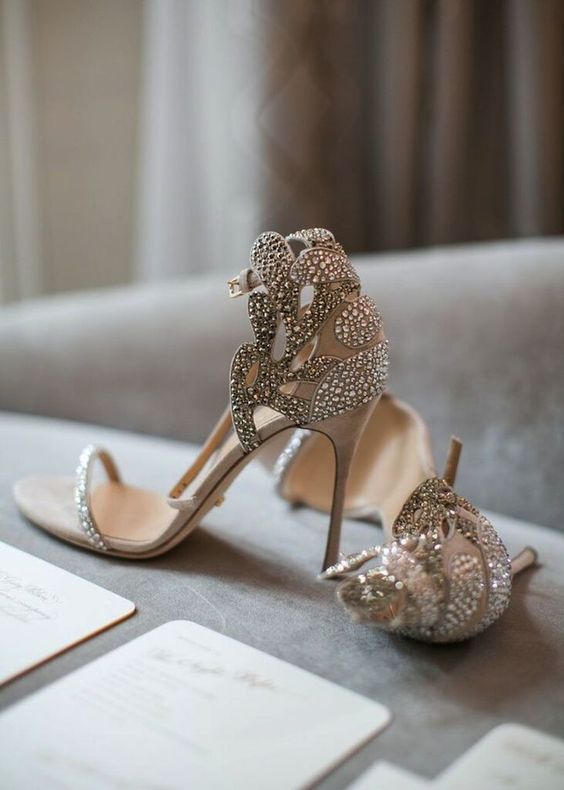 soft and romantic bridal shoes