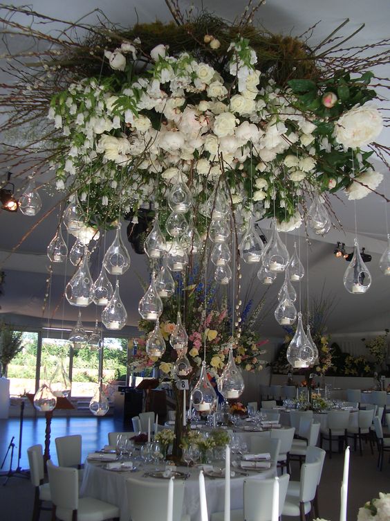 Floral chandelier to rock