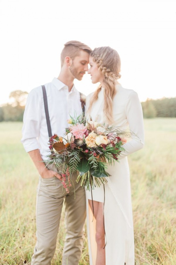 autumn boho elopement idea