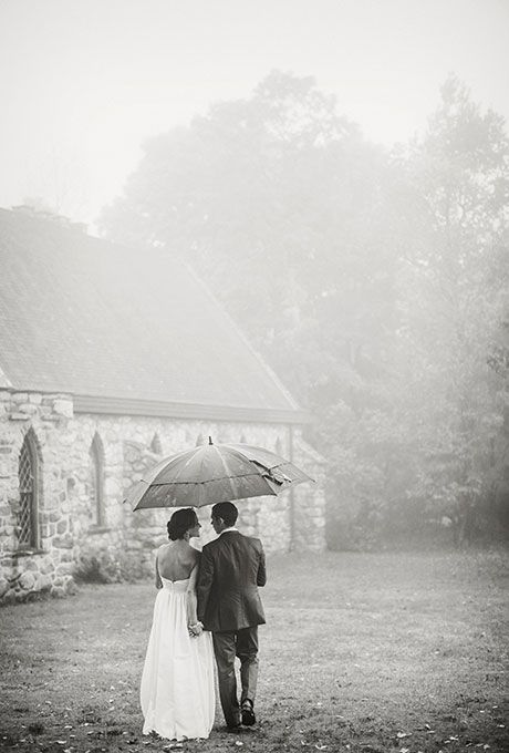 black and white rainy day photo
