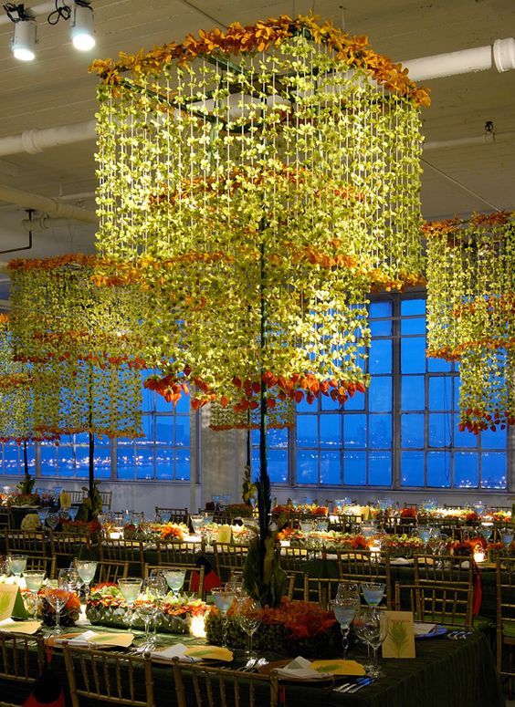 charming hanging greenery for the nuptial