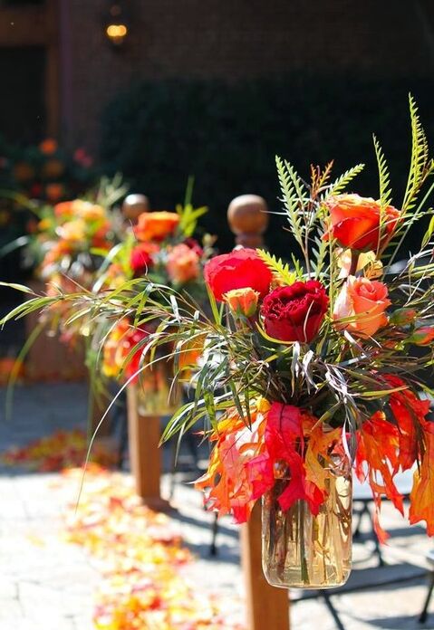full blossom floral wedding aisle decor