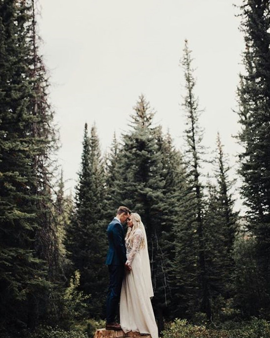 fun and creative forest fall elopement
