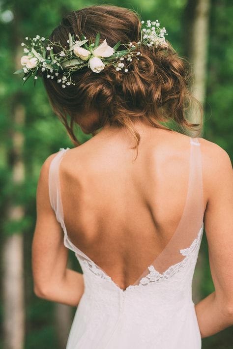 romantic boho bridal hairstyle