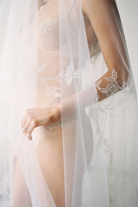 sexy boudoir wedding photo
