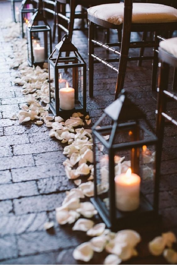 versatile lantern and candle wedding decoration