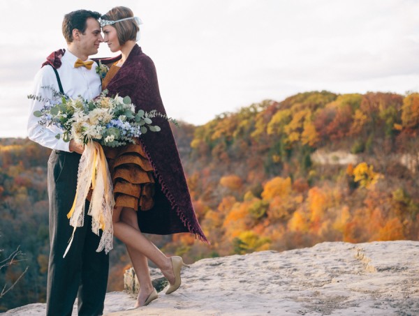 whimsical autumn picnic elopement