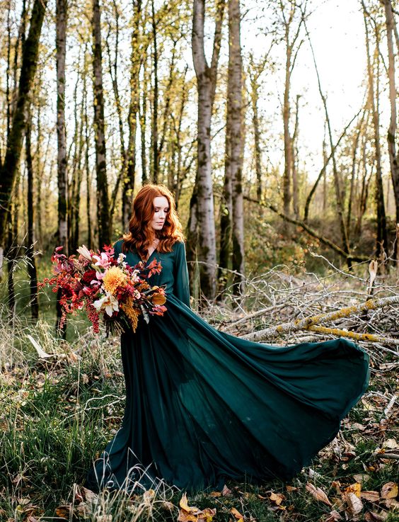 wild autumn wedding elopement