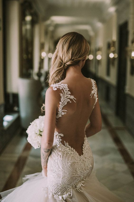 Stunning Open Back Wedding Dresses That Wow 019