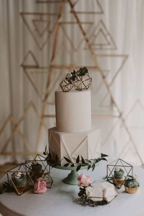 Modern Industrial Geometric Wedding Ideas 020