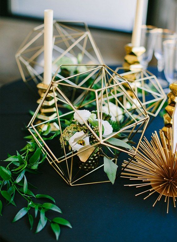 Modern Industrial Geometric Wedding Ideas 025