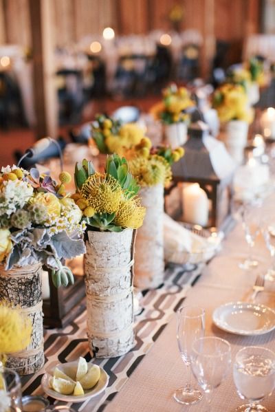 Rock Your Winter Wedding with Birch Centerpieces 004