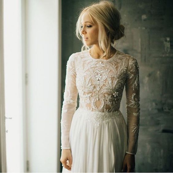 Stylish Long Sleeve Wedding Dresses to Rock! 006