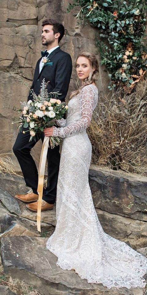 Stylish Long Sleeve Wedding Dresses to Rock! 012