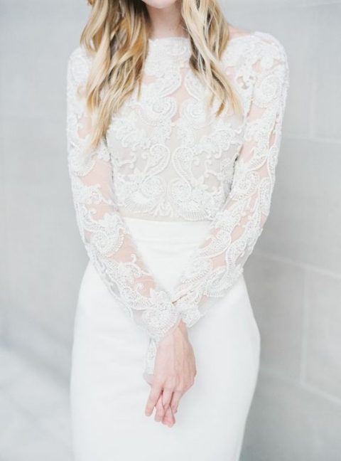 Stylish Long Sleeve Wedding Dresses to Rock! 014