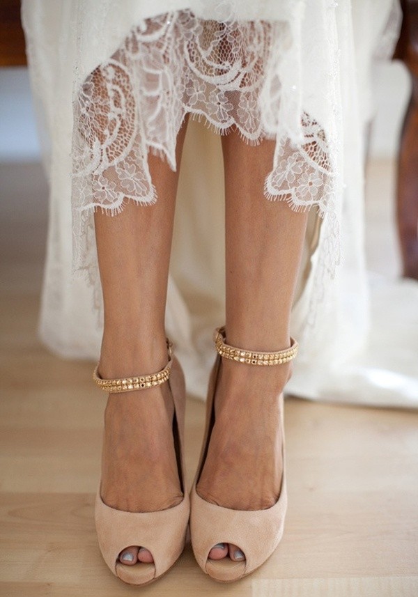 Stylish and Charming Nude Wedding Shoes to Love 003