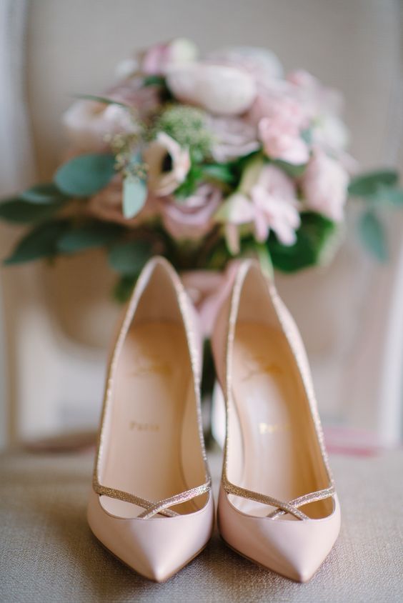 Stylish and Charming Nude Wedding Shoes to Love 016