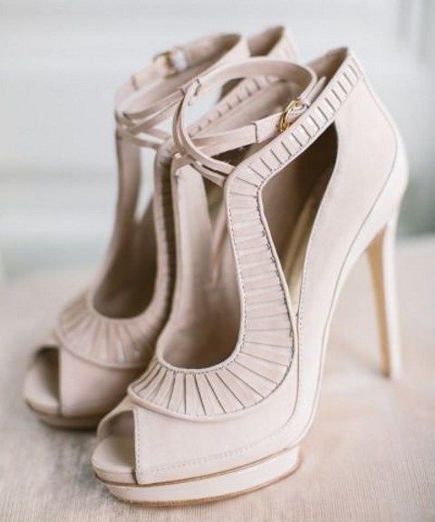 Stylish and Charming Nude Wedding Shoes to Love 024