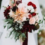 16 Elegant Burgundy and Blush Wedding Bouquet Ideas_011