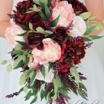 16 Elegant Burgundy and Blush Wedding Bouquet Ideas_016
