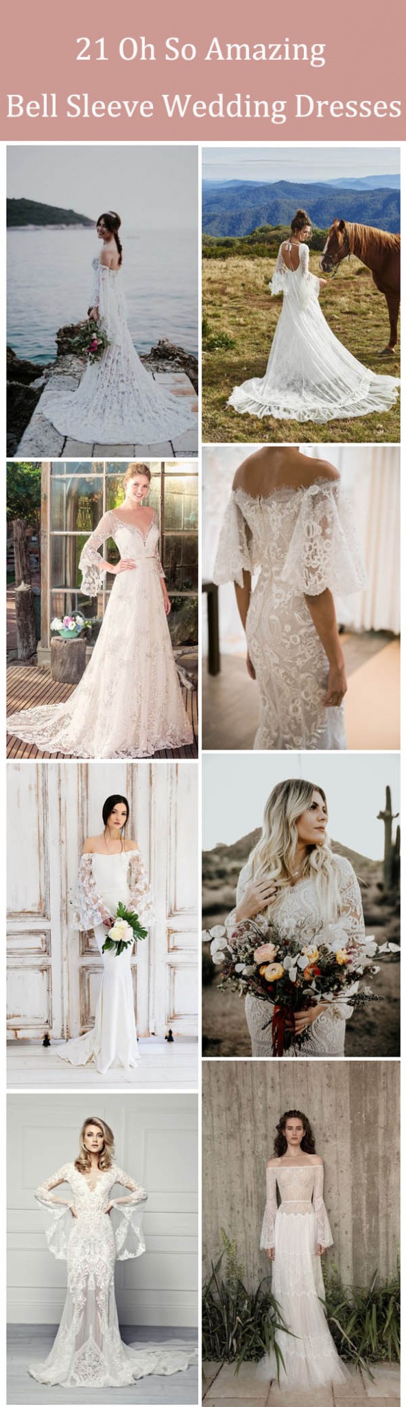 21 Oh So Amazing Bell Sleeve Wedding Dresses
