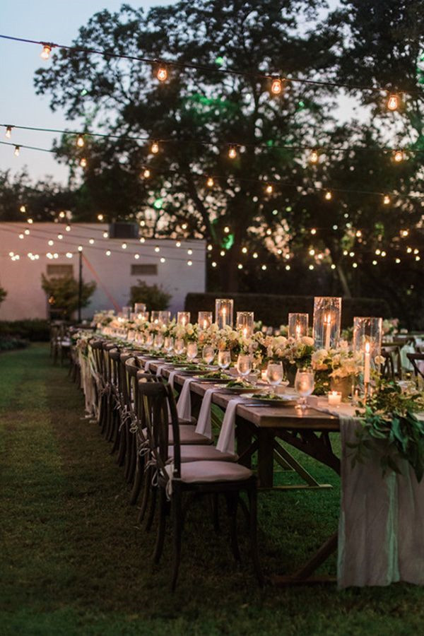 Backyard wedding lighting ideas