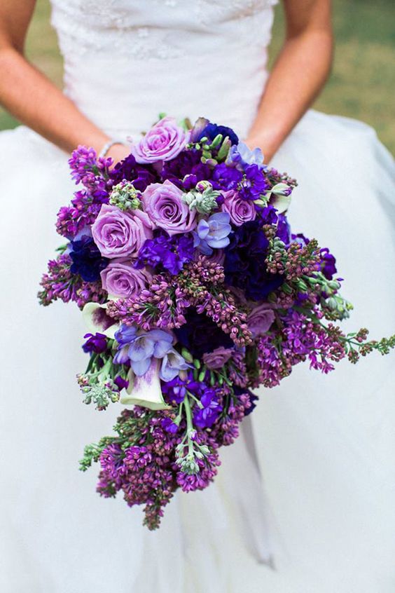 20 Ultra Violet Wedding Bouquet Ideas
